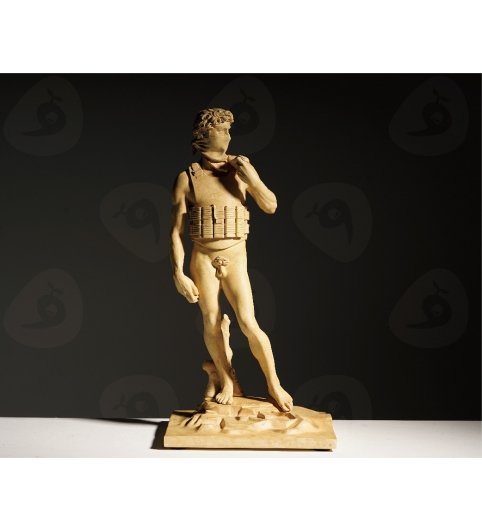 Banksy - 自殺大衛(原色)